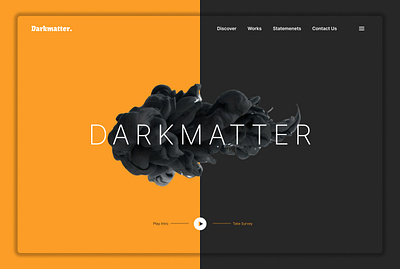 Darkmatter Studio – Modern Minimal Web Concept design landing photoshoot ui ux web