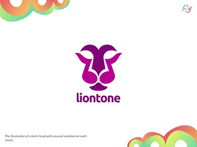 Lion Tone Logo animal brand design brand designer cat lion logo design logo designer logo for sale logo idea logo inspiration logomark logotype music musical musician note tone wild wildlife zzoe iggi