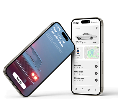 Rent car company app car design figma mob rent ui
