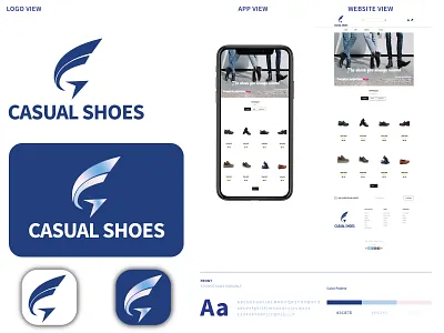 Casual shoes, App & Website View Full Branding abstract animation app app icon best design branding branding identity casusl shoes creative designer design full branding gradient graphic design graphic work logo modern shoes symbol web design website