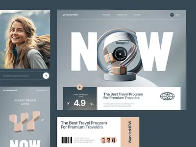 Website for a Travel Company ✦ Wandernow design interface product service startup ui ux web website