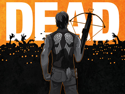 TWD - Daryl art comics daryl daryl dixon design image comics orange the walking dead vector yellow zombies