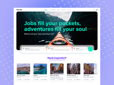 Landing page - Travel Agency booking page dailyui design landing page travel ui ux web