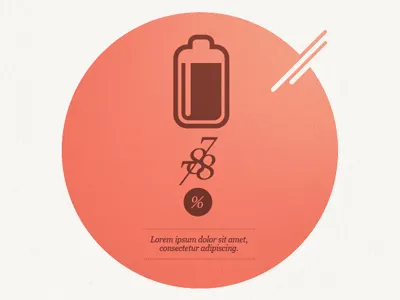 87% concept ilustration