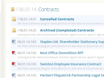 File List clean files folder list minimal table
