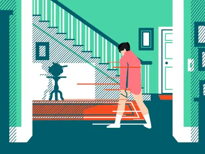 Risky illustration risky business tom cruise vector