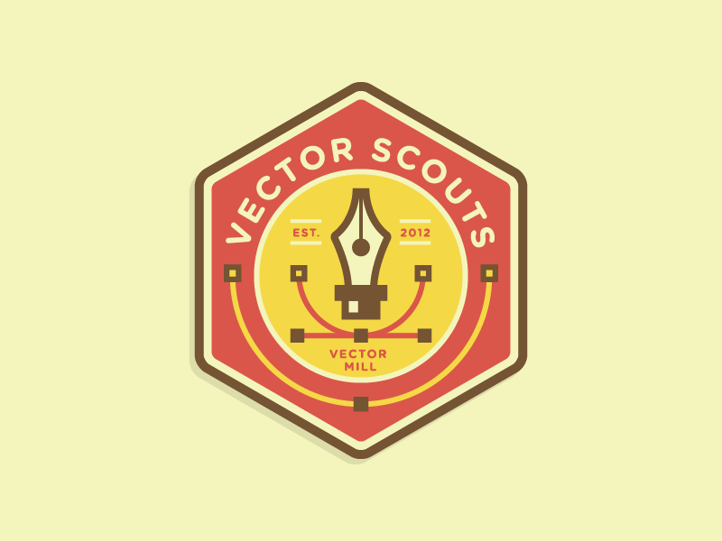 Vector Scouts Logo anchor badge brand flannel logo mark pattern pen tool seamless texture vector wood