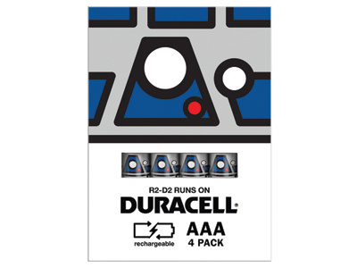 R2-D2 Promotional Packaging batteries design package design packaging pop icon promotion design r2 d2 star wars strategic thinking systems design