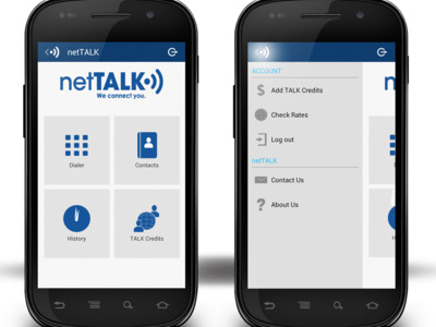 netTALK Android App android app calling net talk smartphone ui design user experience