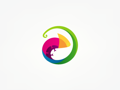Samprint chameleon circle color dick