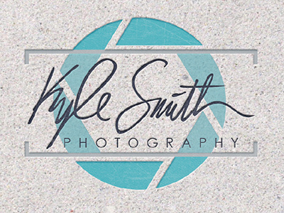 Kyle Smith Photography aperature blue brackets camera design gotham grey identity kraft letterpress logo navy paper photography signature