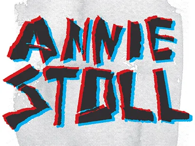 Type for myself anaglyph blue red typography