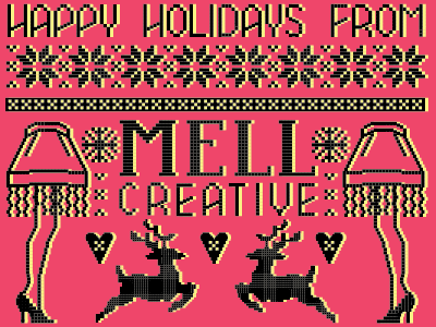 Client Card card christmas holiday holiday card leg lamp sweater x mas