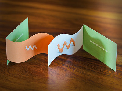Wavelength Media Business Cards branding business card business cards card cards identity logo logos print wavelength wavelength media