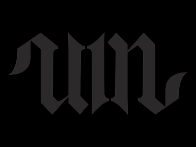 Blackletter Ambigram Logo Concept ambigram blackletter custom type hand lettering logo