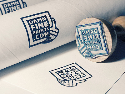 Damn Fine Prints stamp ink logo paint paper photo stamp