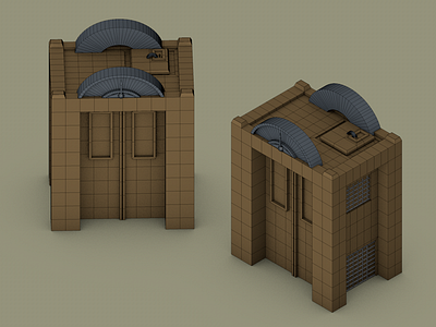 Elevators 3d c4d cinema 4d digital elevator low poly props render