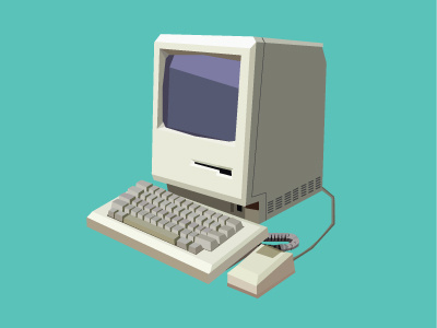 old school illustration mac old school retro