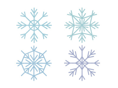 No two the same christmas line art snowflakes