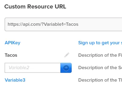 Api Builder api editor form inline table ui