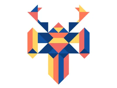 Elk animal triangles