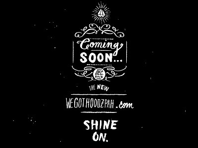 Coming Soon Hoodzpah Illustration cursive hand drawn handdrawn illustration india ink ink paint script typography