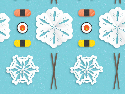 Have a very fishy holiday fish snowflake sushi