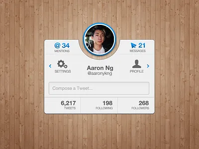 Twitter Widget Rebound aaron circle clean dm mentions tweet twitter white widget