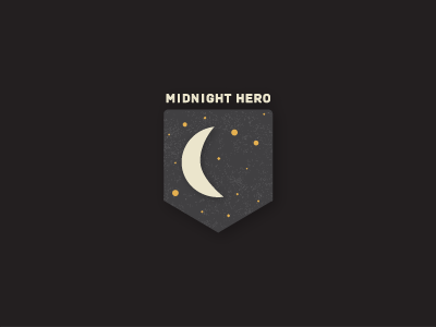 Another Badge. badge black cream grey moon stars texture yellow