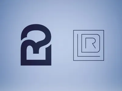 LDR blue branding lettering logo typography