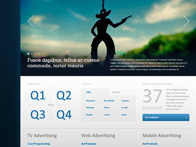 Cowboy blue landing responsive web