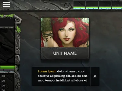 Game UI Bits art edchao game mobile tablet ui