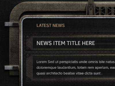 news feed interface gold grunge html interface interface desgn news news feed photoshop texture ui