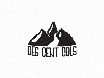 Club Des Cent Cols black black and white branding cycling drawing france french hand lettering illustration lettering logo logo design mountain pencil road simple type typography white