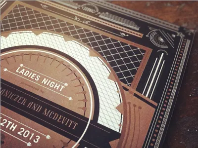 Art Deco Poster art deco poster design illustration linework typography