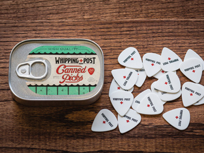 The Whipping Post / Canned picks doomsday prepper guitar sardine vintage