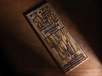 25 Anniversary Tag 25 years etching fossil laser laser engraved letterpress luggage tag one of a kind tim hale unique wood