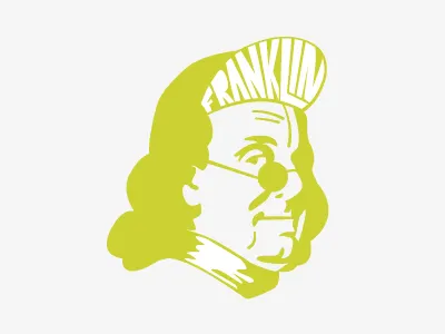 Fishtown Franklin ben franklin benjamin franklin hipster historic philly vector