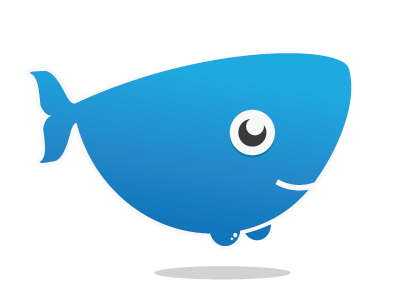 Whale character illustration minimal whale