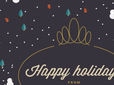 Happy Holiday happy holiday seasonal snow snowman sticker tree