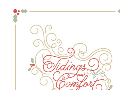 Holiday Tea Towel christmas script type