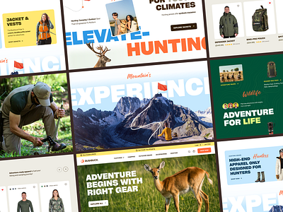 Bushbuck - Camping & Hunting accessory website adventure bushcraft camping ecommerce hiking hunting hunting gear landing page landingpage nature outdoor outdoor accessories tent travel accessories travel gear travelling web design webdesign website design wildlife