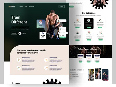 Mr Studio Landingpages design fitness landingpages sports ui ux webpage website