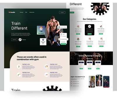 Mr Studio Landingpages design fitness landingpages sports ui ux webpage website