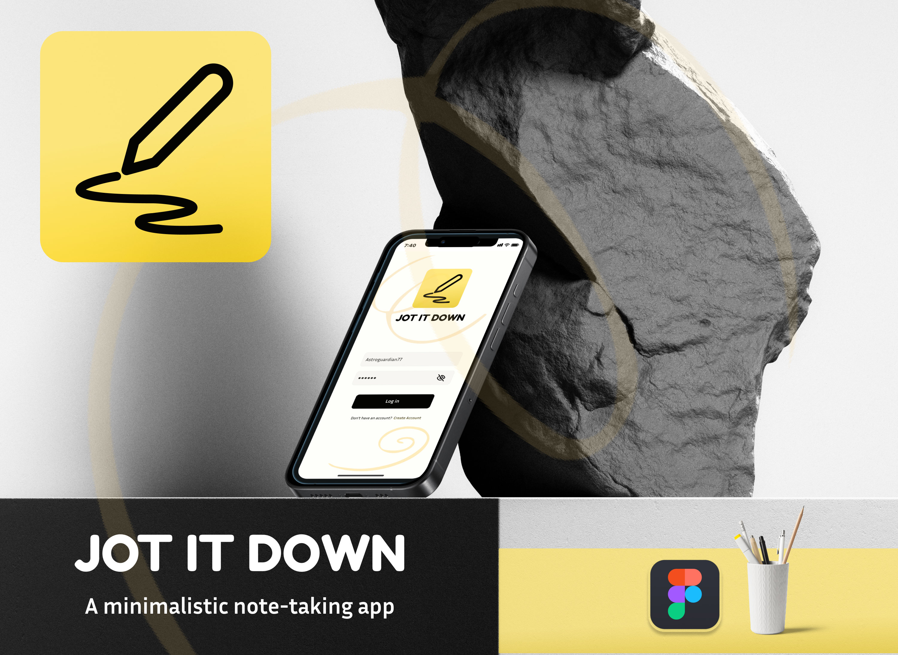 Jot It Down - Minimalistic note-taking app note taking app ui