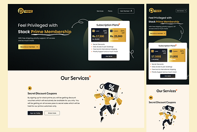 Prime Landing Page branding landingpage logo reponsive ui uiux website page