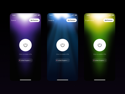 experiments with light app dark glow green ios light ocean oceanic sea space vpn water
