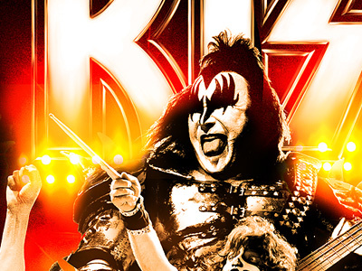 Collage T-Shirt apparel design kiss live nation merchandise photo manipulation rock n roll vintage