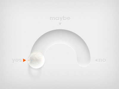 Yes-No 5 interface minimal semicircle ui white yesno