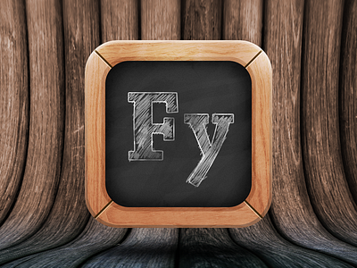 iOS app icon blackboard chalkboard fyzika icon ios